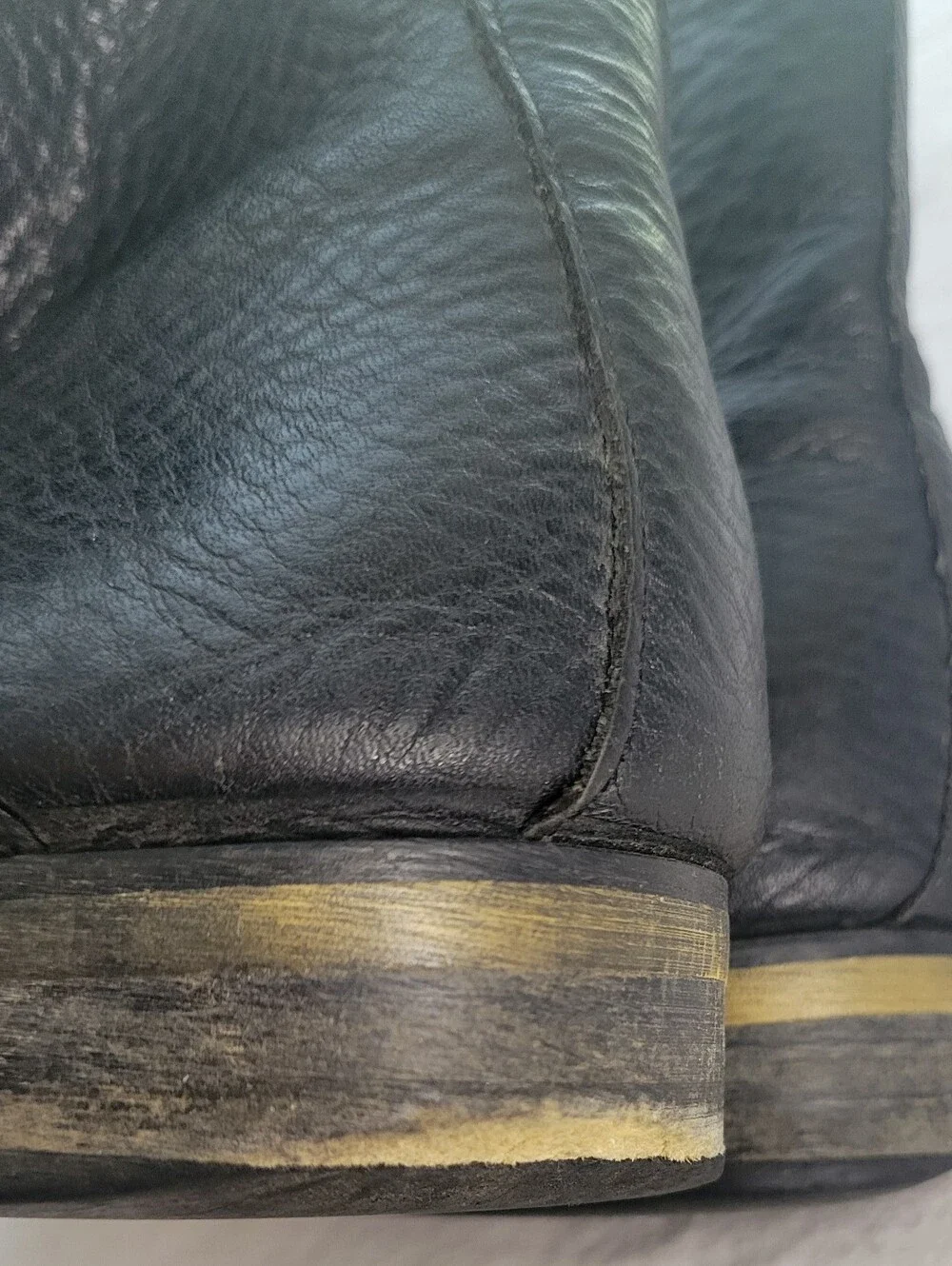 Kenneth Cole Reaction Black Leather Noble Men Chukka Ankle Boots Size 10 Nobel